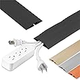 Joyzzz Floor Cable Cover Protector, 1.83 Meters Floor Cord Protector, Prevent a Trip Hazard, Perfect for Office, Home, Workshop, Warehouse, Concert, Cable Cavity 64x11.4mm (Black)