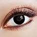 Produktbild aricona Farblinsen | farbige Kontaktlinsen ohne Stärke für dein Halloween Kostüm | deckend schwarze 12 Monatslinsen | bunte Cosplay Augenlinsen | Gothic Black Eye Lens