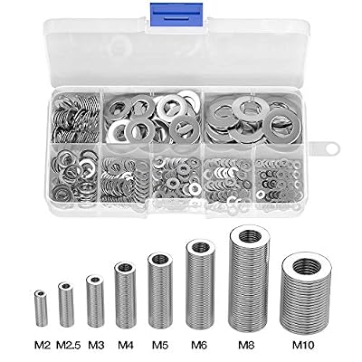 Muscccm 360 pcs en acier inoxydable plat et Rondelles assortiment de lave-mains (M2 M2.5 M3 M4 M5 M6 M8 M10)