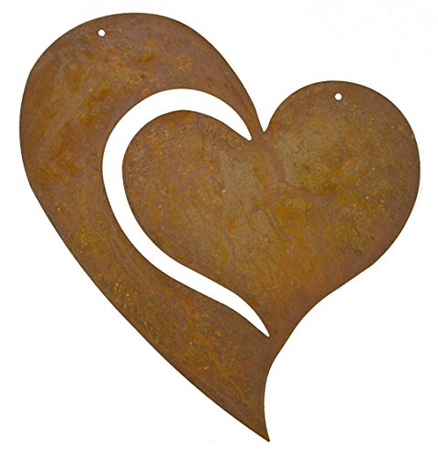 Blanko-Rostschild Herz Christine 30 cm Breit