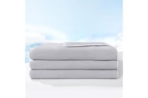 KANKAEU Piumino Estivo 150 x 200 cm, Coperta Fresco in Fibra di Seta, Trapunta Estiva Morbido e Traspirante, Coperta Rinfrescante, Con buona Dissipazione del Calore, Grigio