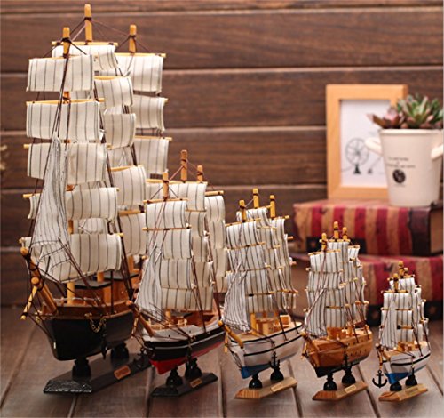 Evilandat Mittelmeer Segeln Modellschiff Segelschiff Geschenk Deko Weihnachten 16cm Zufällige Farbe - 2