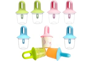 CEWROM Eisformen Eis am Stiel, 6 Stück Eis am Stiel Formen Wiederverwendbar, DIY Eis am Stiel Formen, Kleine Kunststoff Eisbehälter, Mini Eisformen Kinder, DIY Eisform für Kinder und Erwachsene
