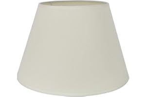DULEE 12'' E27/E14 Screw Tela Pantalla de Lámpara de Pie Mesa y Lámpara de Noche,(Top)18cm x (Altura)20cm x (Fondo)30cm,Beige TC