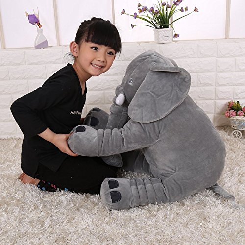 Rainbow Fox Elephant Kissen Tier Plüschtiere aus weiches Spielzeug für Dekoration für Kinder grey - 7