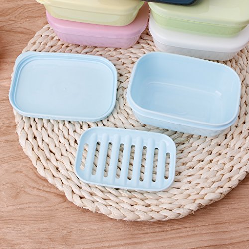 Lunji Voyage Savon Porte-boîte l'exterieur Camping randonnée 11.6x8.3x4.7cm, Couleurs aléatoires