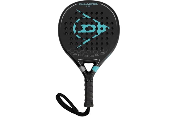 Dunlop - Mini Raquette, Galactica Pro, Noir-Bleu-Argent-Blanc
