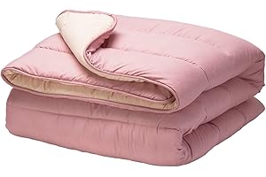 Pikolin Home - Piumino Reversibile 300 gr - Imbottitura Nordica Bicolore - Per Lettino da 60 - Tocco Piuma, Caldo, Traspirante, Colore Malva/Bianco, 100 x 120 cm