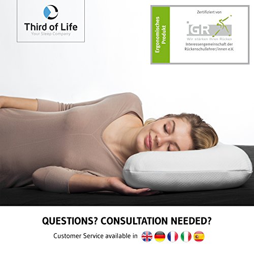 Kopfkissen ALOE VERA mit Wellnesskern für erholsamen Schlaf & Hautpflege | Orthopädischer Visco-Schaum | Kissen NuMOON mit BAMBUS PureAIR Effekt & Gratis Bezug | Gesundheitskissen, Nackenstütz-Kissen - 2
