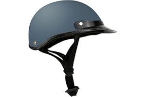 STDPCXZ Casco Scodella Portatile Mezzi Caschi Jet, Mezzo Casco Da Motociclista Vintage Caschi Cromwell Caschi Casco A Scodella Scooter Motorino DOT/ECE Omologato Mezzo Elmetto Da Moto