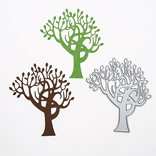 Amazingdeal365 Baum Metall Form Schablonen Schneiden DIY Dekor Sammelalbum Karten Buchzeichen Lesezeichen als Geschenk für Freunde Geburtstag Kinder,Kindergarten Hobby Schule Handarbeit Unterricht usw. Ein tolles Geschenk! - 2