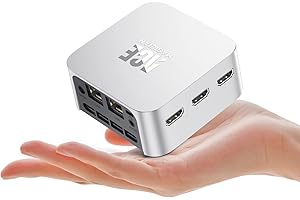 ‎ACEMAGICIAN ACEMAGICIAN Mini PC T8 Pro, Ιntel Celeron N5095, Mikro-Desktop-Computer mit Zwei Ethernet-Anschlüssen, 8GB DDR4 RAM, 256GB SSD, W-11 Pro HDMI 4K@60 3-Bildschirm-Display, 2,4/5 G WiFi, BT4.2