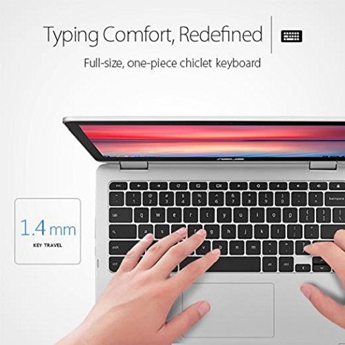 ASUS C302CA-GU010 360 Degrees Rotatable Full HD Touchscreen Chromebook Flip 12 5 inch Notebook  Intel Core M3-6Y30 Processor  4 GB RAM  64 GB eMMC  Ch