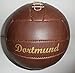 Produktbild Fussball / Ball / braun / Gr. 5 / Nostalgieball / Nostalgie Ball / Retroball im Leder Look mit Ziernieten und goldenem Print Schriftzug Dortmund