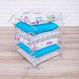 Amilian Baby Nestchen Bettumrandung 210 cm Design9 Bettnestchen Kantenschutz Kopfschutz für Babybett Bettausstattung
