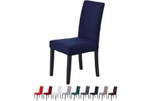 Veakii R Coprisedie con Schienale 6 Pezzi, coprisedia per Sala da Pranzo Mobili da Cerimonia Nuziale Moderni, Hotel, Ristorante Decor (blu, 6 Pezzi)