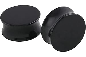 Aeici 2 Pièce Ecarteur Tunnel Oreilles, Boucle d'oreille Hommes Ecarteur Ecarteur Acrylique Oreille 3-30mm Noir Rond Forme Oreille Tunnels