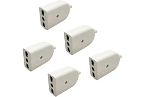 gloca Set 5 Prese Volanti Bipasso 10/16A Femmina Standard Italiano 250V Bianco