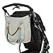 Lassig Green Label Mix 'n Match Diaper Bag Shoulder Bag Handbag Tote-Bag includes Matching Insulated Bottle Holder, wipeable Changing Mat, Stroller Hooks and lots of compartments, has different Colored Straps to Change Length of Bag, Light grey