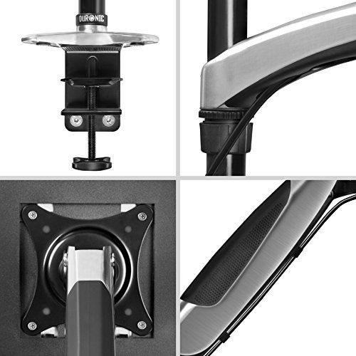 Duronic DM651X2 Monitor-Tischhalterung für einen LCD/LED Computer Bildschirme / Fernsehgeräte, mit Höhenverstellung durch Gasspannungsregelung / Neig, Schwenk und Rotierfunktion - 6