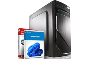 shinobee® Intel Core i7 6700 Multimedia PC - Schneller Computer für Büro & Home Office - Rechner mit 4 GHZ - 32GB RAM DDR4-1TB SSD+4TB - DVD+RW - USB 3 - WLAN - Windows 11 Pro | MS Office | #7000