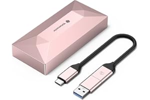 Yottamaster 40Gbps M.2 NVME SSD Enclosure for USB4/Thunderbolt 4/3 Up to 2700MB/s- for 2280 NVMe SSD, Solid Aluminum M.2 USB C External NVMe Enclosure with Heatsink-[TR6-Rose Gold]