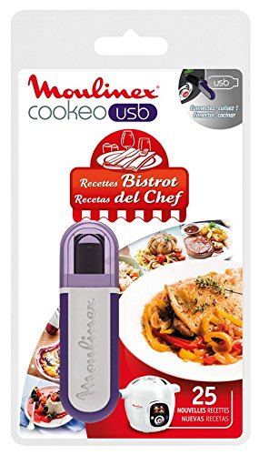 Moulinex Clé USB de 25 Recettes Bistrot Tradition XA600411 Accessoire Cookeo Officiel Compatible avec Multicuiseurs Cookeo YY2943FB CE702100