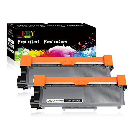 EBY Paquete de 2 cartuchos de t  ner compatibles para Brother TN2320 TN-2320 TN2310 TN-2310 de alto rendimiento  negro  Funciona con HL-L2320D HL-L2380DW HL-L2340DW MFC-L2700DW MFC-L2720DW MFC-L2740DW MFC-L2707DW 2 600 p  ginas