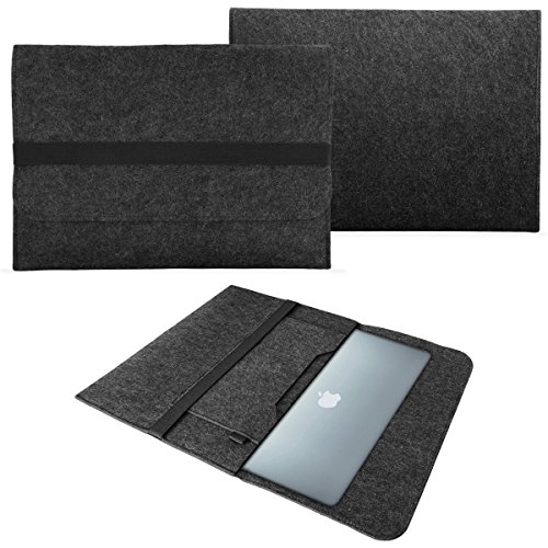 Sleeve Hülle Tasche für Apple Macbook Air Filz Cover Case 13,3 Zoll dunkelgrau