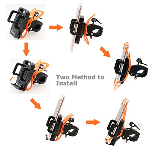 Vansky® Fahrrad Handyhalterung Universal Handy Fahrradtasche Lenker Fahrradzubehör für iPhone 7/ 6 Plus / 6 / 5s / 5 / 4 & Samsung Galaxy S6 Edge / S6 / S5 / S4 / S4 Mini / Note 3 / Note 4 / Note Edge usw. - 5