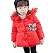 Produktbild Longra Baby Mädchen Herbst Winter Kapuzenmantel Mantel Jacke Dicke Warme Kleidung Mädchen winterjacke Kinderjacken Wintermantel Winterparka Steppmantel Outdoorjacke Outwear (Red, 110CM 4Jahre)