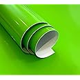 vgoltd Gloss Sticky Vinyl Wrap Furniture Stickers Cupboard Covering Self Adhesive Peel and Stick Solid Sticker (Apple Green, 30W x 100L cm)