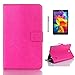 Produktbild Galaxy Tab 4 8.0 T330 Hülle , Caseforyou® PU Leder Folio Flip Bookstyle Schutzhülle für Samsung Galaxy Tab 4 8.0 T330 , Rosig