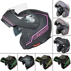 LEO-838, XL (61-62cm), ECE 22-05. DVS Caschi Modulari leggeri. Approvato con Doppio Visiera