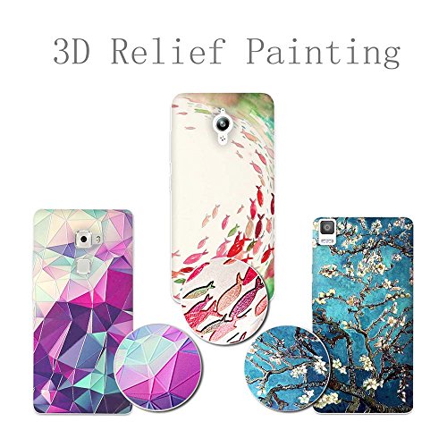 Funda OnePlus One - Fubaoda - 3D Realzar  cl  sico de la flor Patr  n  Gel de Silicona TPU  Fina  Flexible  Resistente a los ara  azos en su parte trasera  Amortigua los golpes  funda protectora anti-golpes para OnePlus One  1 1 
