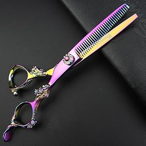 5.5 inch hair cut Japanese hairdressing scissors thinning scissors professional hairdresser hair pruning utensils - Image 6