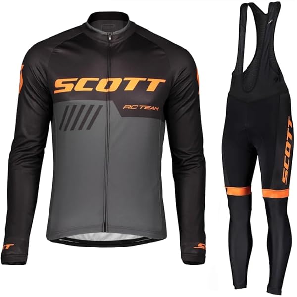 Tuta Ciclismo Uomo Maniche Lunghe + Pantaloni Imbottiti - Set MTB E Strada - Foto 3