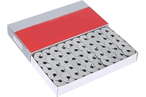 DESCONOCIDO HEEPDD Bobinas de máquina de Coser de 100 Piezas, bobinas de Hilo ranurado de Bobina vacía de Aluminio 55623A para máquinas de Coser Planas Accesorios de máquinas de Coser industriales comunes