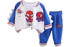 Taenzoess Enfant Spiderman Ensemble de Vêtements Garçons Capuche Tops Tenues Pantalons Manteau Sport Manche Longue Chemise Blouse Haut Sweat T-Shirt