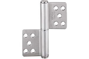 Gedotec Türscharnier Aufschraubband Startec H2205 für ungefälzte Holztüren & Innentüren | Aufschraubscharnier Edelstahl matt gebürstet | Tragkraft bis 80 kg | 1 Stück - Türband Zimmertür & Gartentor