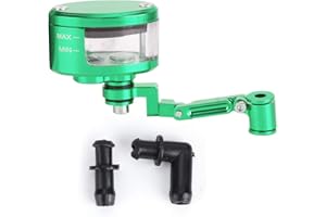 BYARSS Serbatoio del freno per moto Serbatoio del liquido per freni anteriore Serbatoio per olio per moto in alluminio CNC Set adatto per ZX 6R 9R 10R(verde)