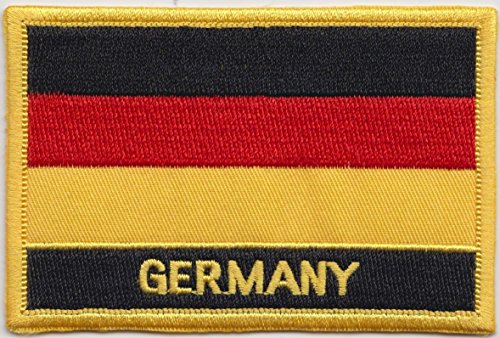 1000 Flags Germany Flag Embroidered Rectangular Patch Badge/Sew On Or Iron On From