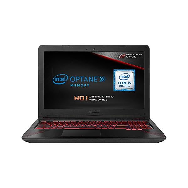 ASUS FX504GD-E4603T 15.6 Inch Full HD Wide-View Gaming Laptop - (Black) (Intel Core i5-8300H, 8 GB RAM + 16 GB Intel Optane Memory, 1 TB HDD, Nvidia GeForce GTX 1050 Graphics, Windows 10)