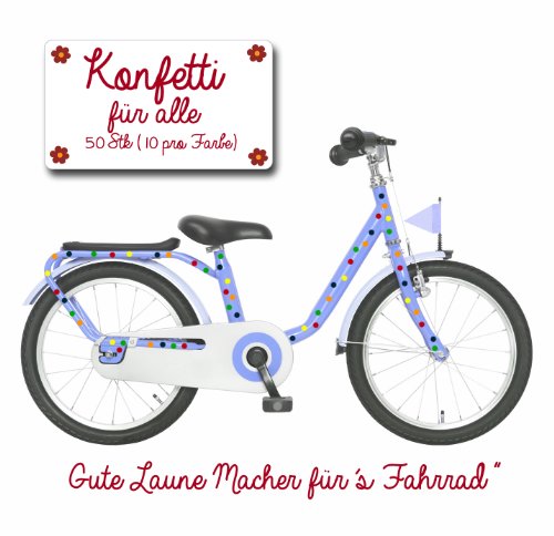 ilka parey wandtattoo-welt Fahrradaufkleber Set Konfetti bunte Punkte Fahrradsticker Aufkleber für Kinder M1009 - 3