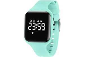 aswan watch Reloj Digital para niñas y niños con Podómetro,Distancia y Calorías sin APPs ni Móvil,cronómetro, Calendario, Despertador y luz-Reloj Infantil Deportivo con Correa de Silicona