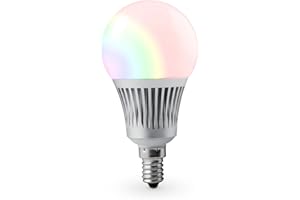 ‎LIGHTEU lighteu®, WLAN LED Lampe original MILIGHT 5W E14 Color RGB plus WarmWeiß und kaltWeiß,dimmbar,Farbwechsel Glühbirne ohne Fernbedienung, RGBCCT, fut013