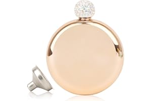 TOP TIE TOPTIE Borraccia per donna, fiaschetta per alcool nascosta in acciaio inossidabile oro rosa 5OZ per la sposa