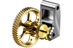 Extruder gear for Bambu X1C P1P P1S 3D printer, gold appearance nano coating extruder gear, metal shell, hardened steel plated DLC gear can extrude carbon fiber material