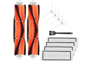 Isincer 11pcs Accesorios de Repuesto XIAOMI Robot Aspiradora, Robot Roborock S50 S51 S5 Max S6 S6 Pure S6 MaxV Piezas de Repuesto Cepillo y filtros para aspiradora(NOT for Mop Pro 2/S12/Tesvor S4 Pro)