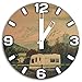 Produktbild Camping Idylle, Design Wanduhr aus Alu Dibond zum Aufhängen, 30 cm Durchmesser, breite Zeiger, schöne und moderne Wand Dekoration, mit qualitativem Quartz Uhrwerk